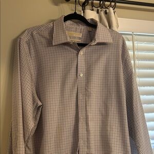 Micheal Kors Grey + Red button up